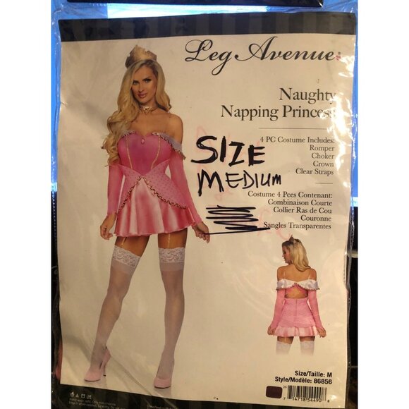NEW Naughty Napping Princess Pink Costume SZ Medium Halloween Role Play - Picture 3 of 3